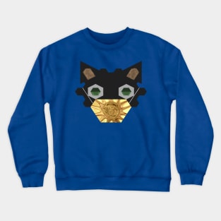 Black Cat Wearing Sunny #2 mask Crewneck Sweatshirt